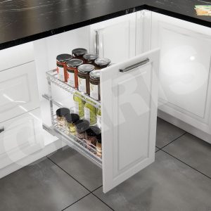 Giá gia vị, chai lọ, rổ nan dẹt, cánh kéo GK02E